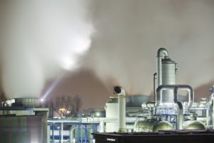 Steaming Industry At Night