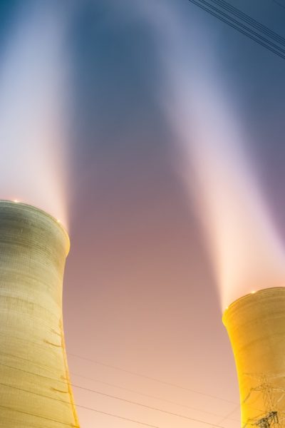 cooling towers at night cooling towers at night