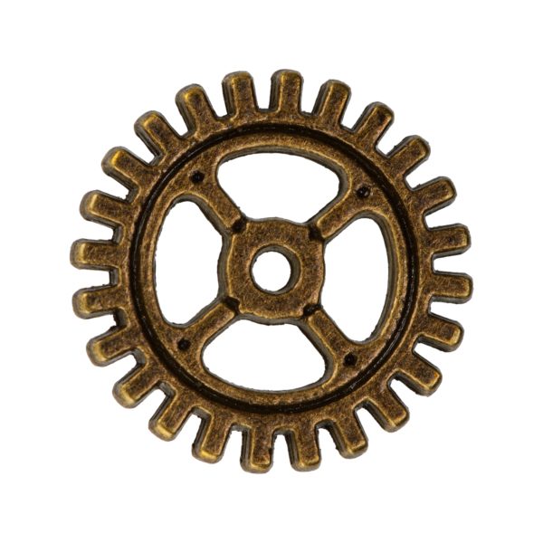 Copper gear on a transparent background Copper gear on a transparent background